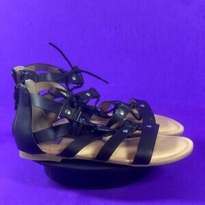 DV Dolce Vita Youth Girls Curse Black Strappy Gladiator Sandals Size 2-NEW